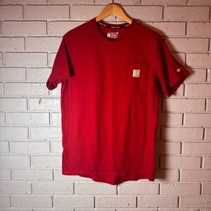 Carhartt Men's force relaxed fit Bold Red Short Sleeve Tee size medium
